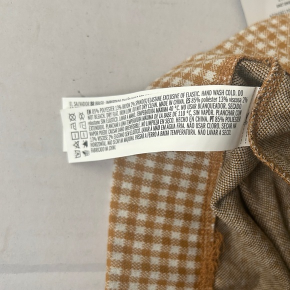 F21 Women’s Gingham Print Leggings size Large - Picture 5 of 8